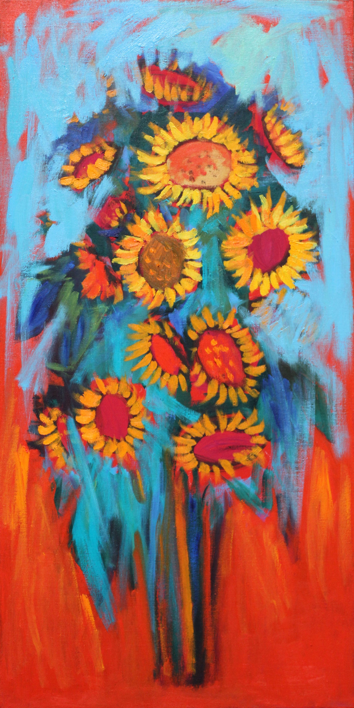 Twelve Sunflowers